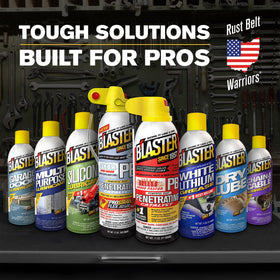 Blaster on mechanic benchtop in lifestyle shot highlighting professional readiness benefit
