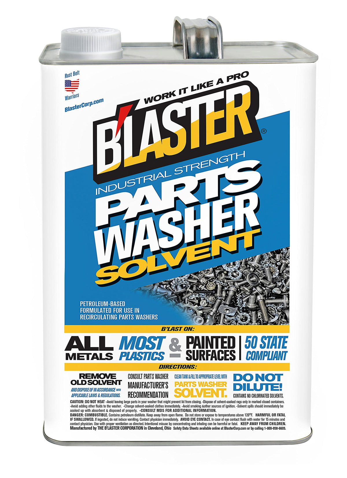 Blaster product front label showing bottle and clear benefit for fast industrial cleaning