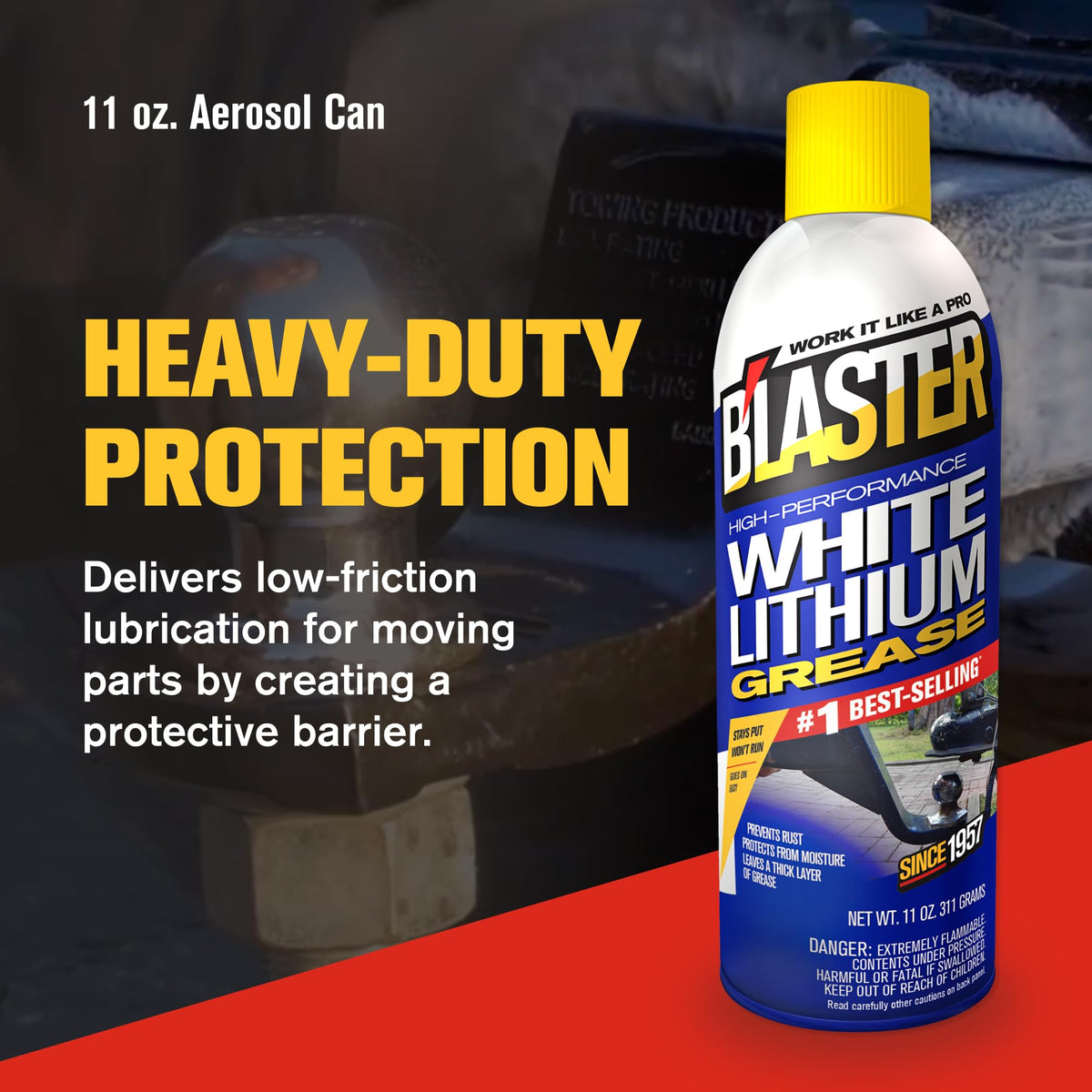 Blaster aerosol nozzle detail for precise application and control