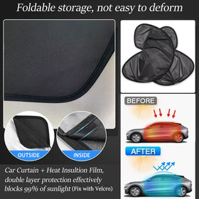 Blazeray sunshade folded compactly for convenient storage