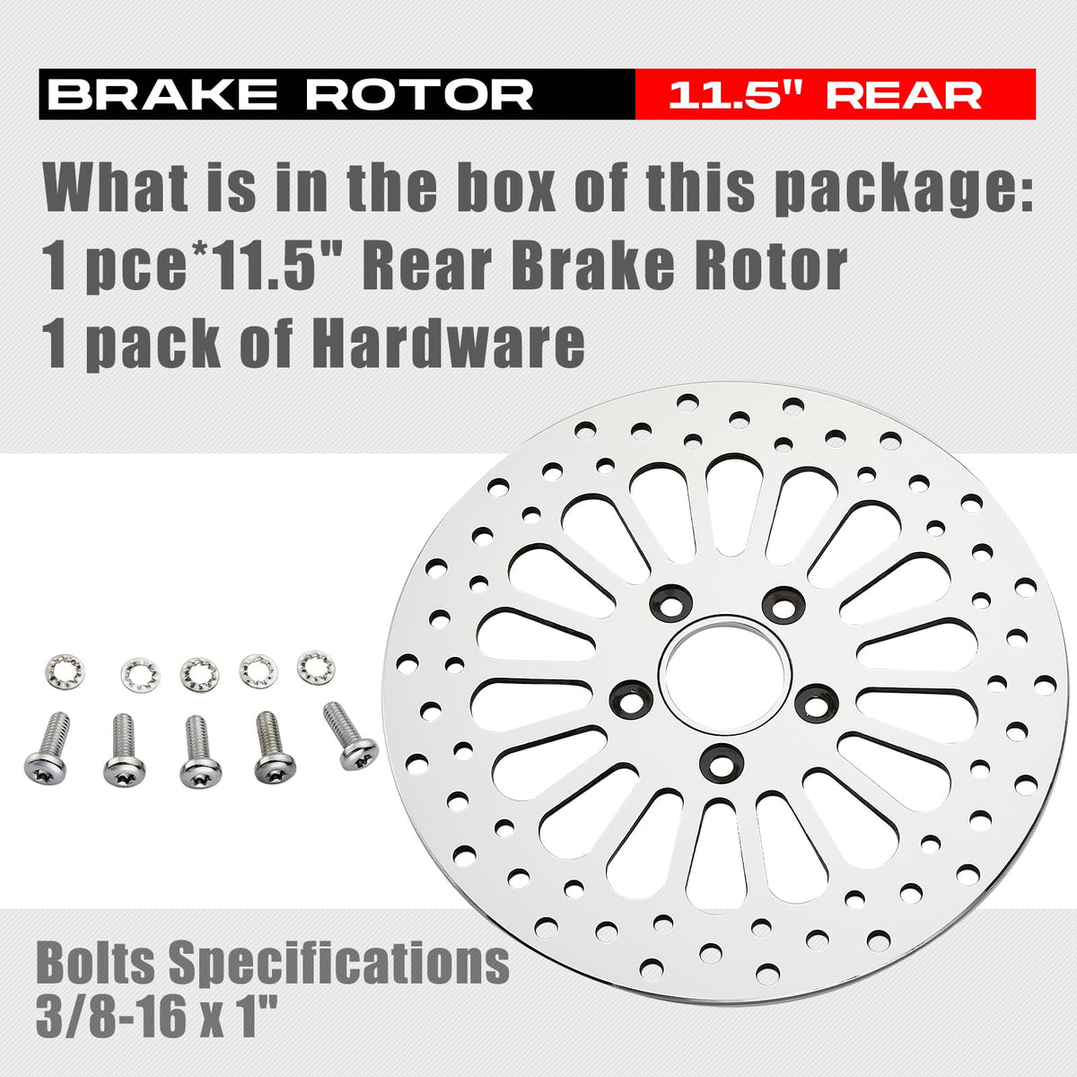 BLCYANUE rotor mounted on Harley wheel demonstrating OEM fitment benefit