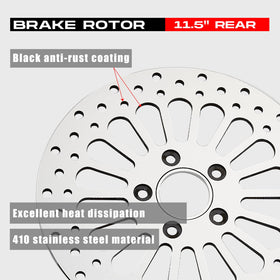 BLCYANUE rotor beside ruler showing 11.5 inch size for easy compatibility check