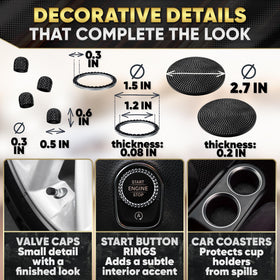 Bling Car Decor coaster in cupholder protecting surfaces and adding sparkle