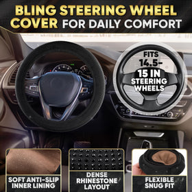 Bling Car Decor phone holder mounted on dash for secure hands-free use