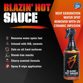 Close-up of Bling Sauce texture on cloth showing easy wipe-off action