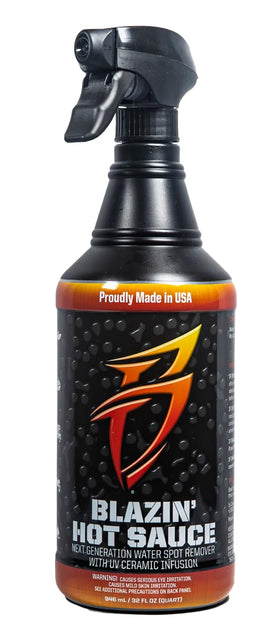 Bling Sauce front label on 32 oz bottle showing product name and benefits