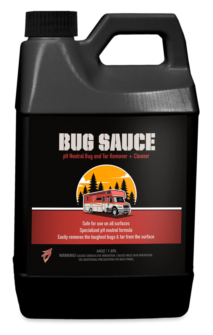 Bling Sauce front label showing 64 oz bottle and clear use benefit