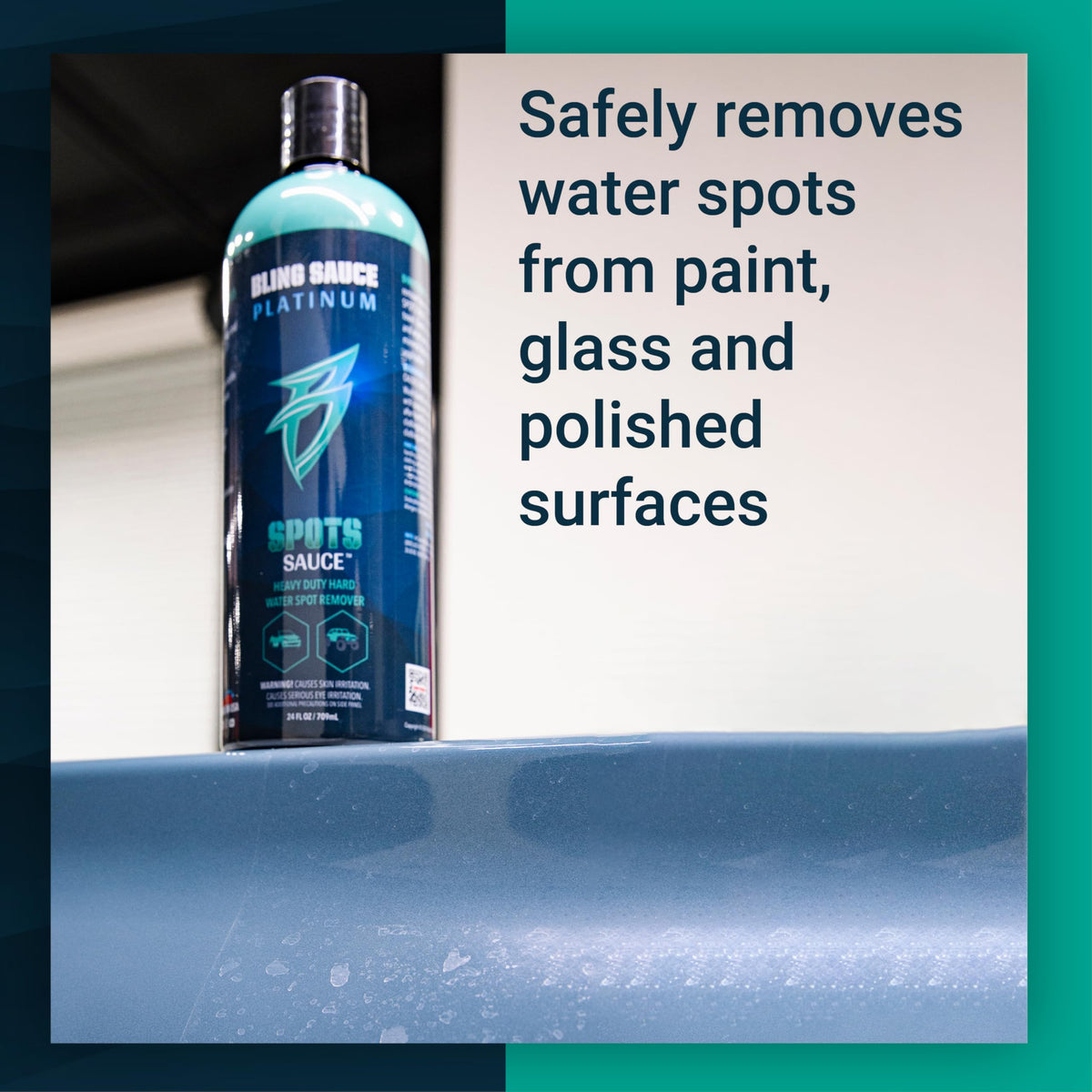 Bling Sauce back label with directions and safety info for users