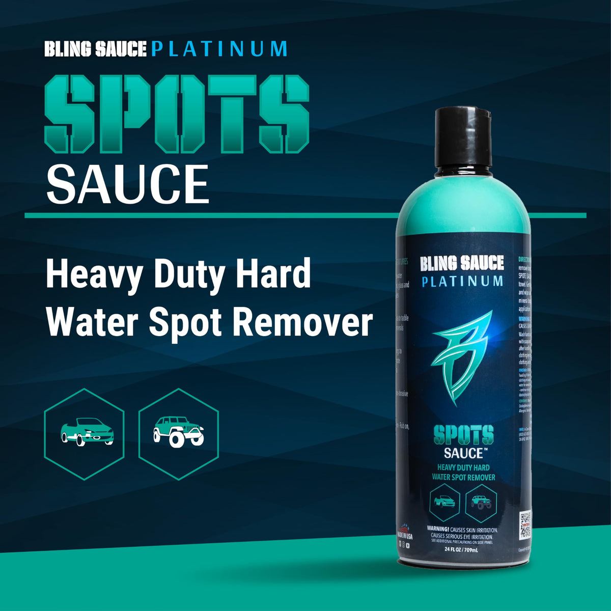 Bling Sauce pouring solution close-up emphasizing precise application