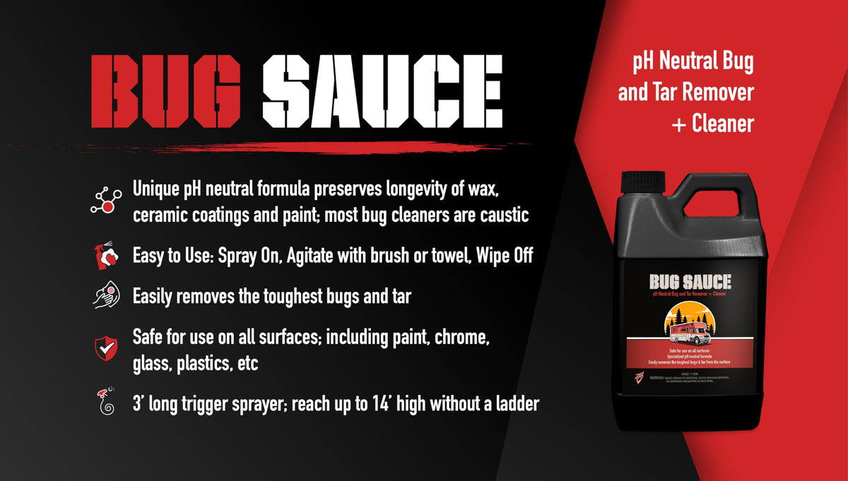 Bling Sauce trigger sprayer extended reach cleaning high RV panels