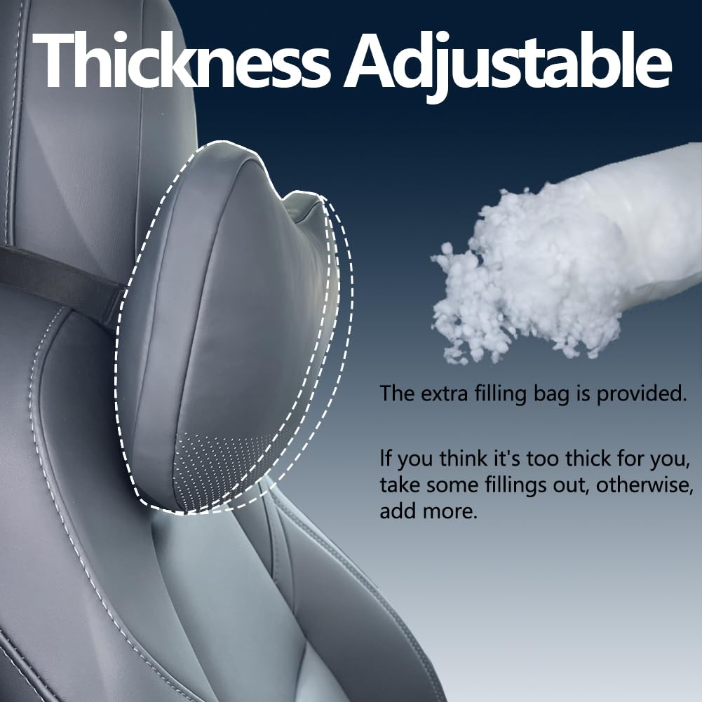 BlissfulNest extra filling bag next to pillow showing thickness customization option