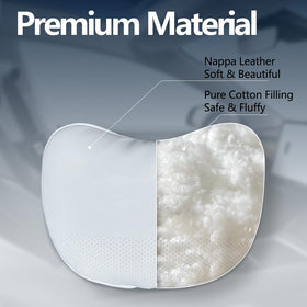 blissfulnest upgraded strap detail showing secure tidy fit across headrest sizes