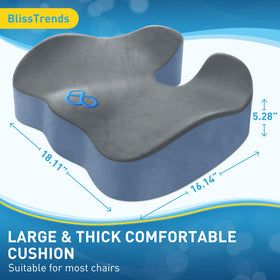 BlissTrends side profile showing 4.7 inch thick foam for stronger support
