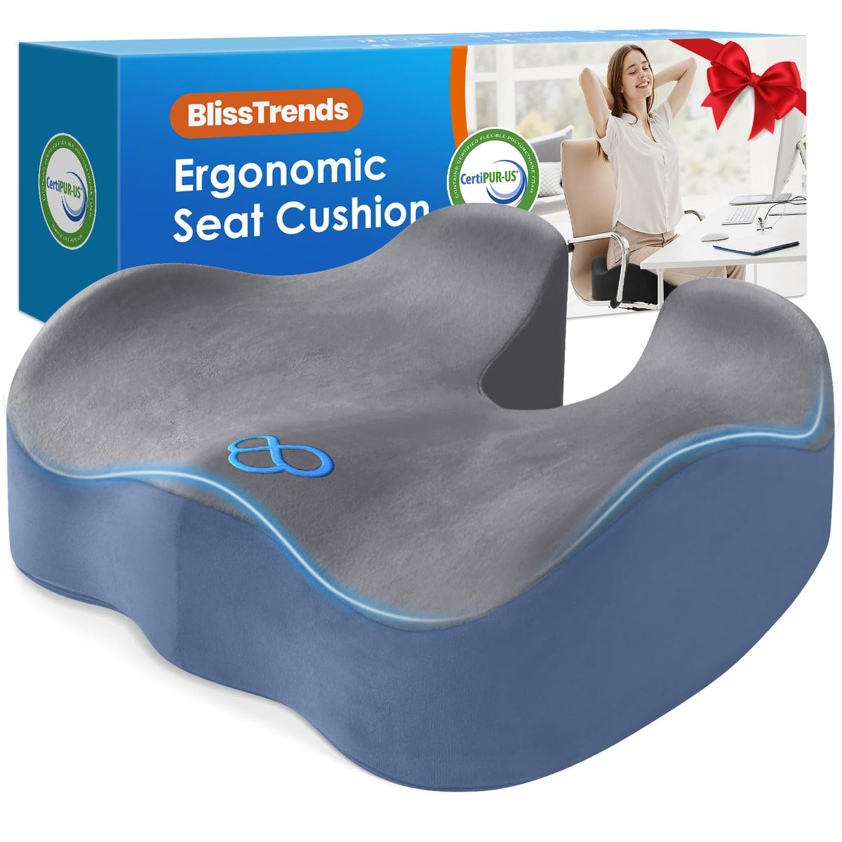 BlissTrends front view showing ergonomic shape and color for instant comfort