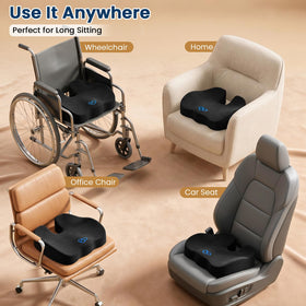 BlissTrends cushion in car seat reducing pressure and enhancing drive comfort