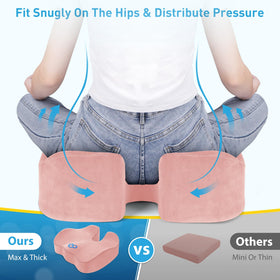 BlissTrends placed on office chair demonstrates ergonomic comfort