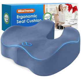 BlissTrends front view showing LightBlue cushion and ergonomic shape for comfort
