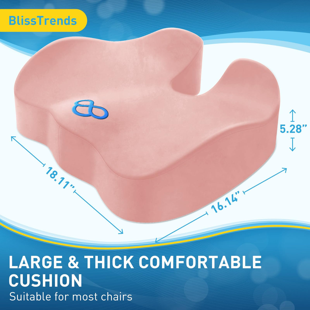 BlissTrends side profile highlights 5.2-inch thickness for support