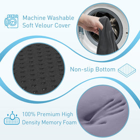 BlissTrends side profile showing 4.7-inch thickness for firm, supportive seating