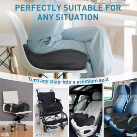 BlissTrends portable cushion packed for travel offering comfort on the go