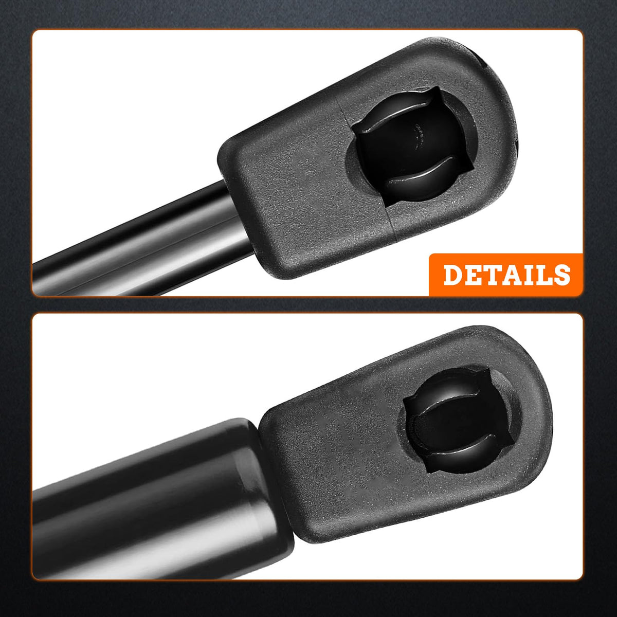 Blshwez strut next to ruler showing exact length and OEM-compatible dimensions