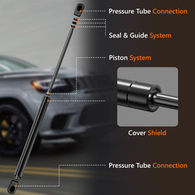 Blshwez hood strut mounted on Jeep hood demonstrating secure fitment