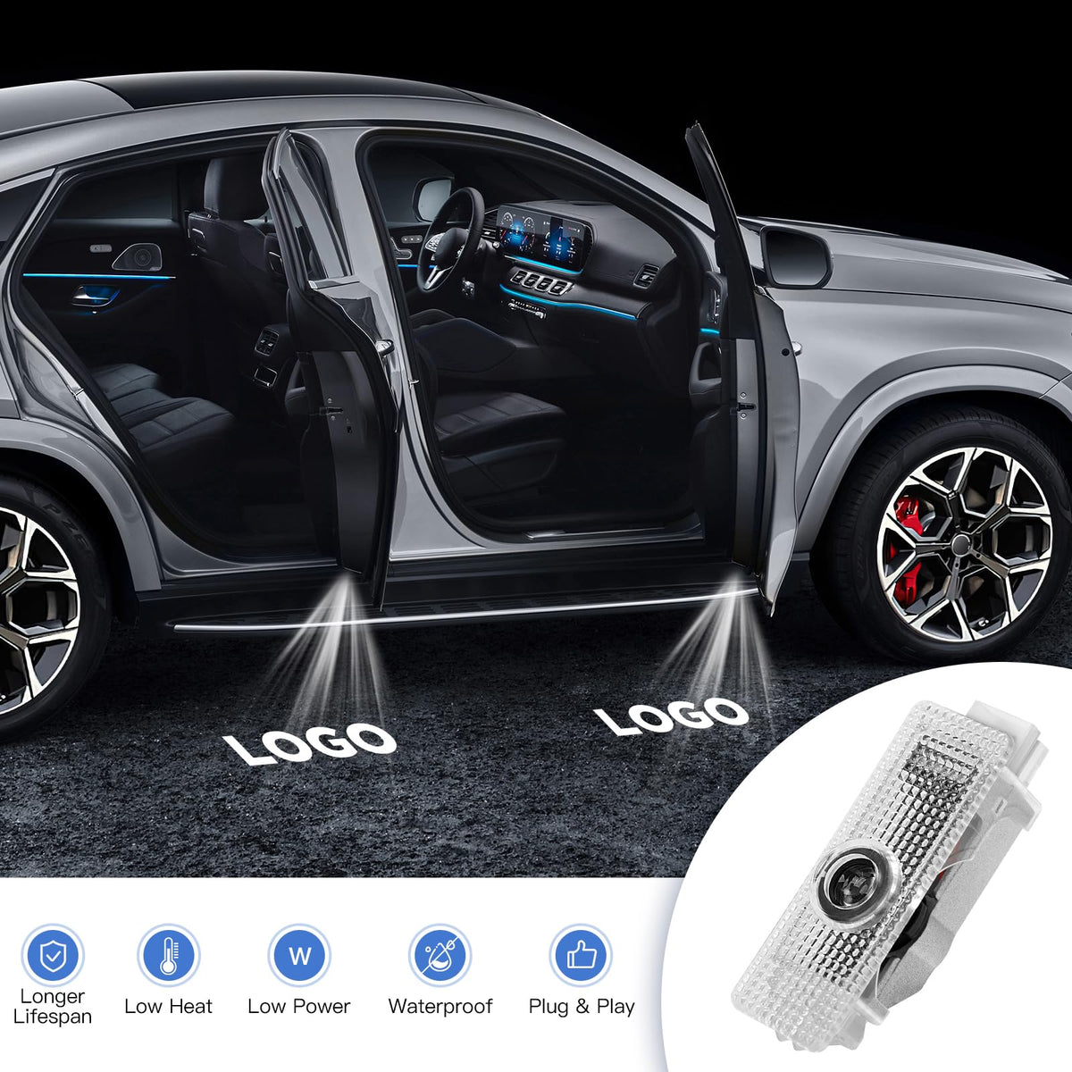 Blshwez installed in BMW door panel demonstrating plug-and-play advantage