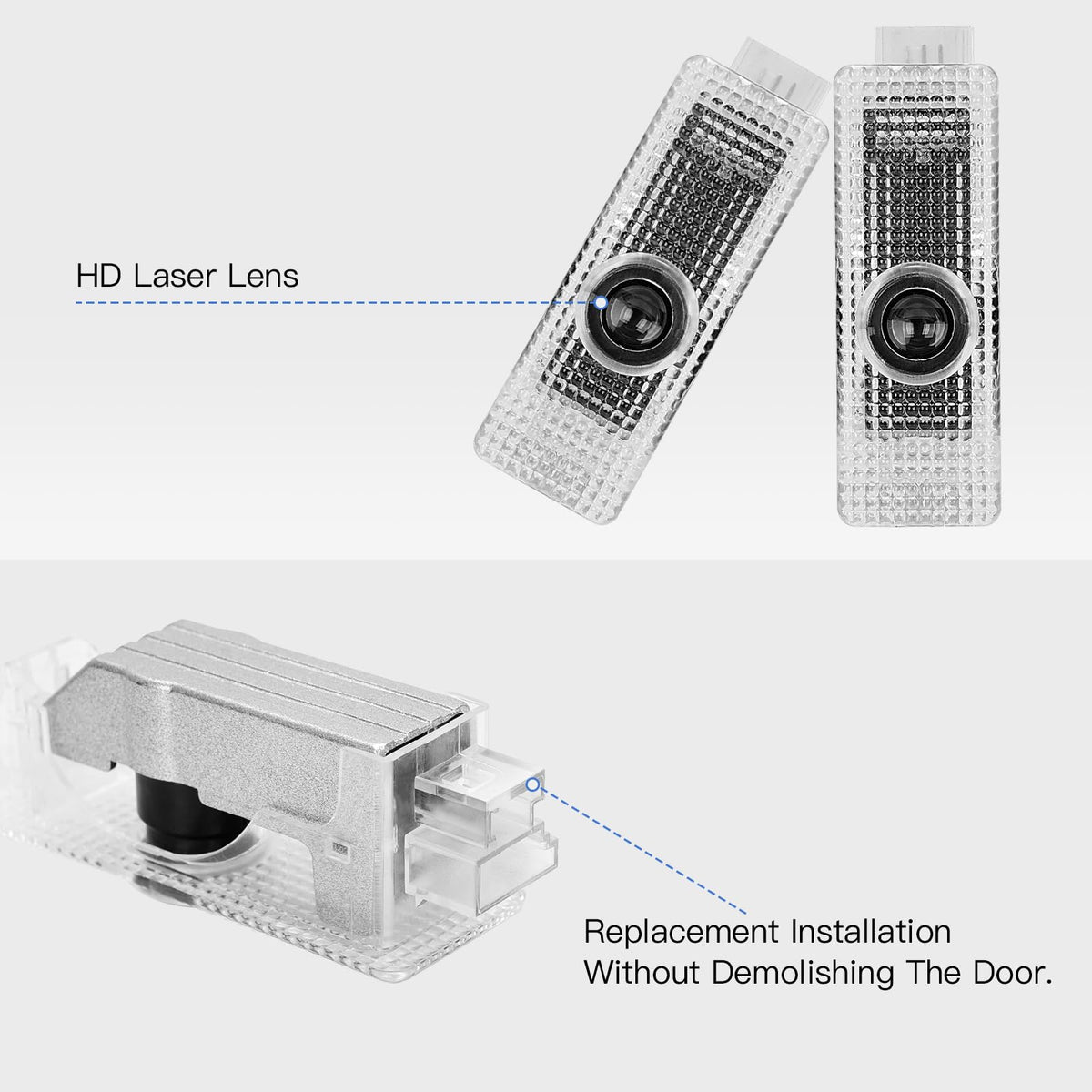 Blshwez projector beside a coin showing compact size and easy fit
