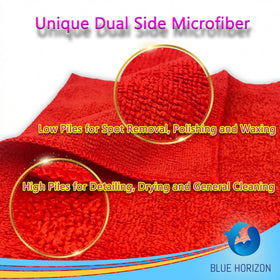 Blue Horizon low-pile side close detail for streak-free polishing