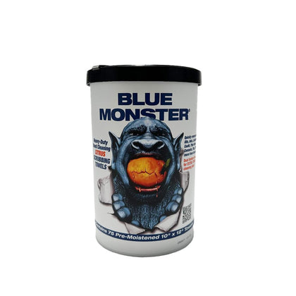 Blue Monster front packaging showing 75-count pack and benefits