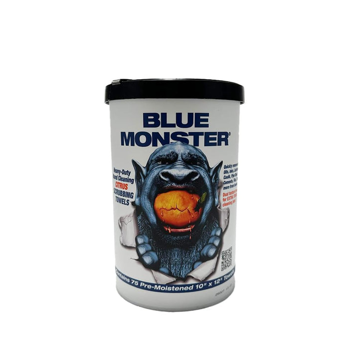 Blue Monster front packaging showing 75-count pack and benefits