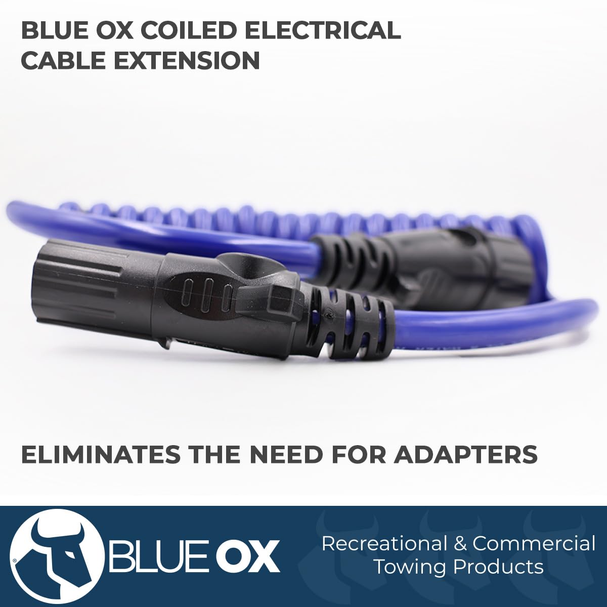 Blue Ox BX88206 coiled cable detail highlighting compact spiral saving space