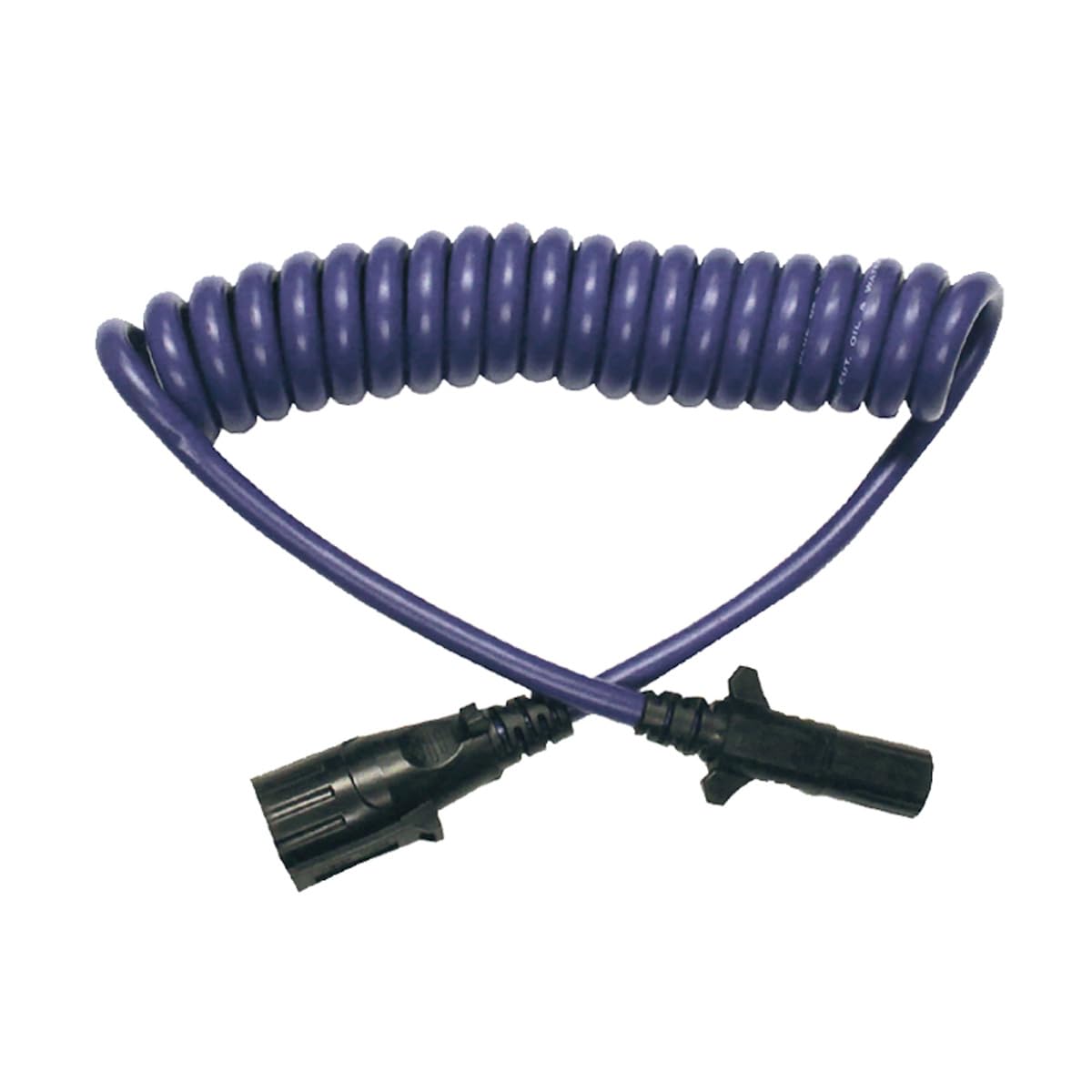 Blue Ox BX88206 front connector view showing plug and neat coil for easy hookup