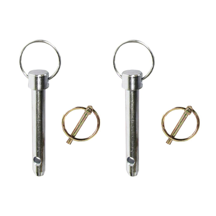 Blue Ox BX88219 front view showing pair of silver retaining pins and clear labeling, durable replacement