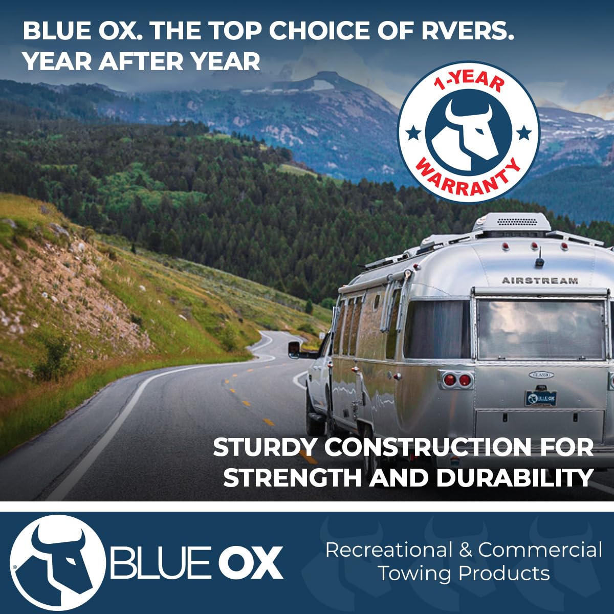 Blue Ox pins next to ruler showing 4-inch length and 2-3/4-inch usable insert for correct fit