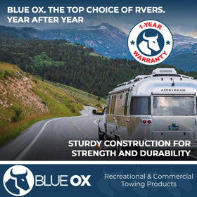 Blue Ox pins next to ruler showing 4-inch length and 2-3/4-inch usable insert for correct fit