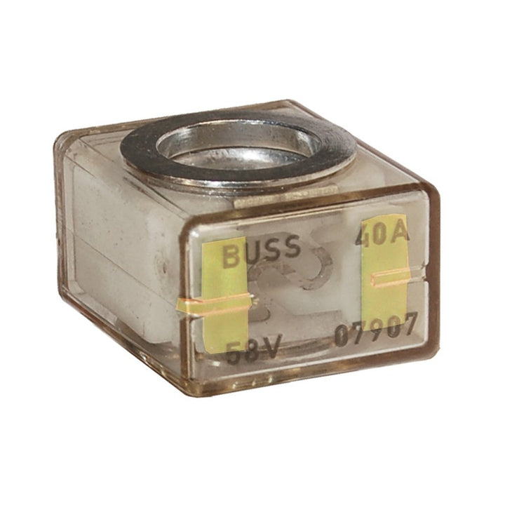 Blue Sea Systems 5183 front view showing fuse body and mounting benefits