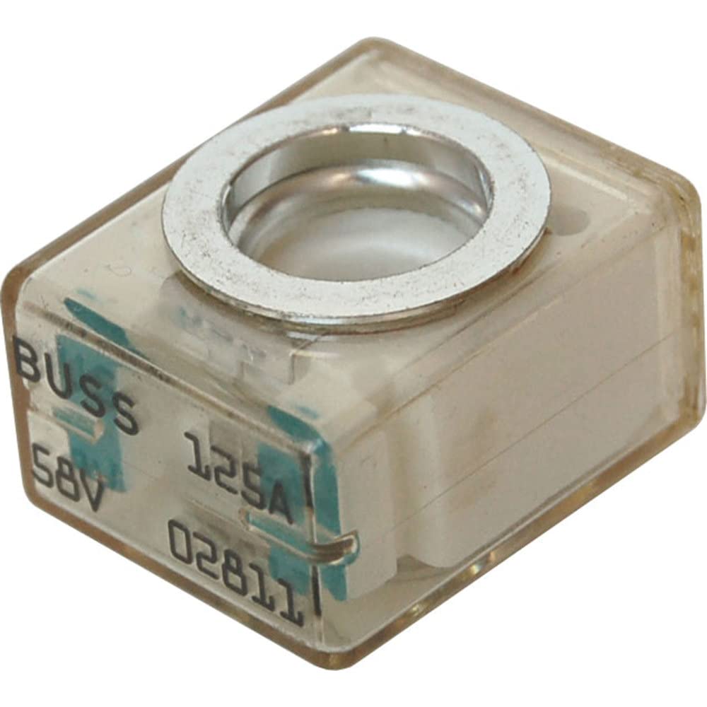 Blue Sea Systems 5184 front terminal view showing fuse and clear installation benefit