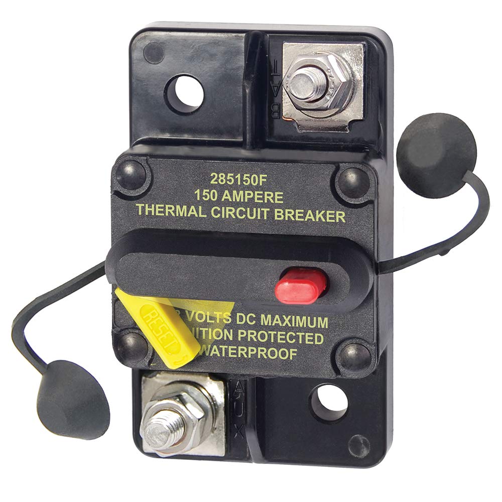 Blue Sea Systems 7189 front view showing lever and face-mounted studs for easy installation and quick status check