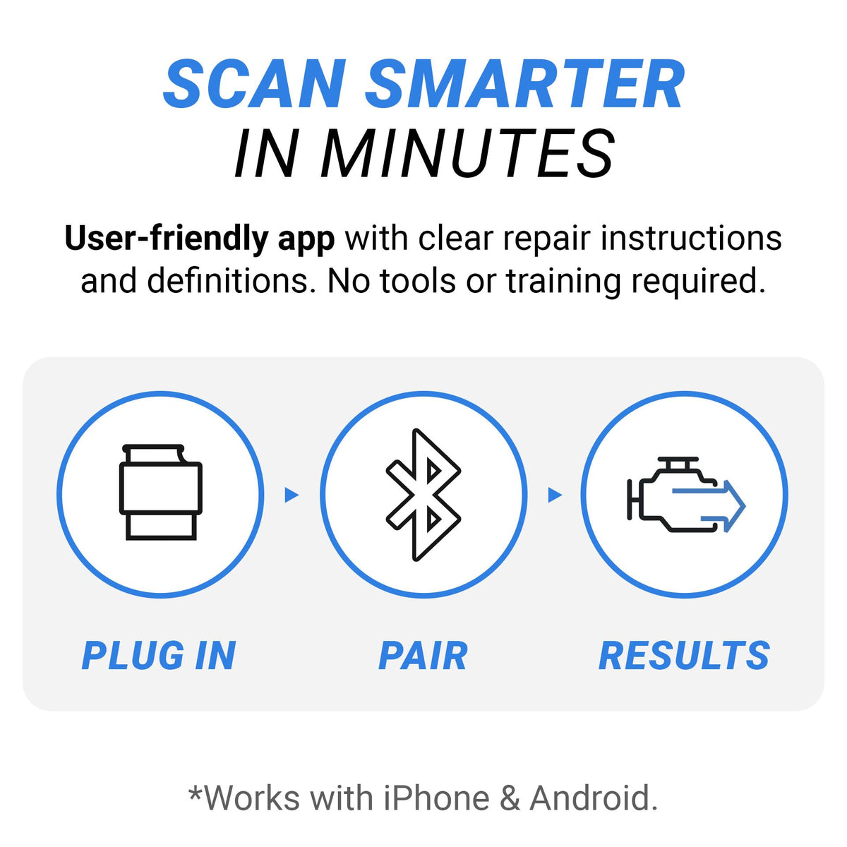 BlueDriver app live data on phone showing real-time engine information