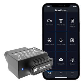 BlueDriver front sensor showing plug and compact design benefit
