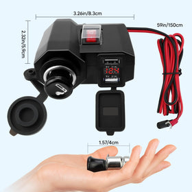 BlueFire mounted on motorcycle handlebar in use, convenient charging while riding