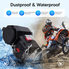 BlueFire side profile highlighting the rocker switch, easy on/off control to protect battery