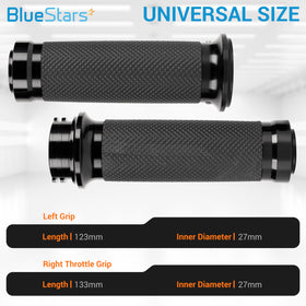 BlueStars grips installed on Sportster 883 showcasing fit and finish