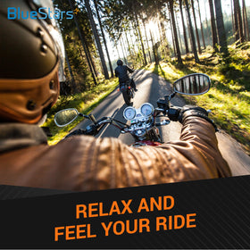 BlueStars lifestyle shot of rider using grips for comfortable control