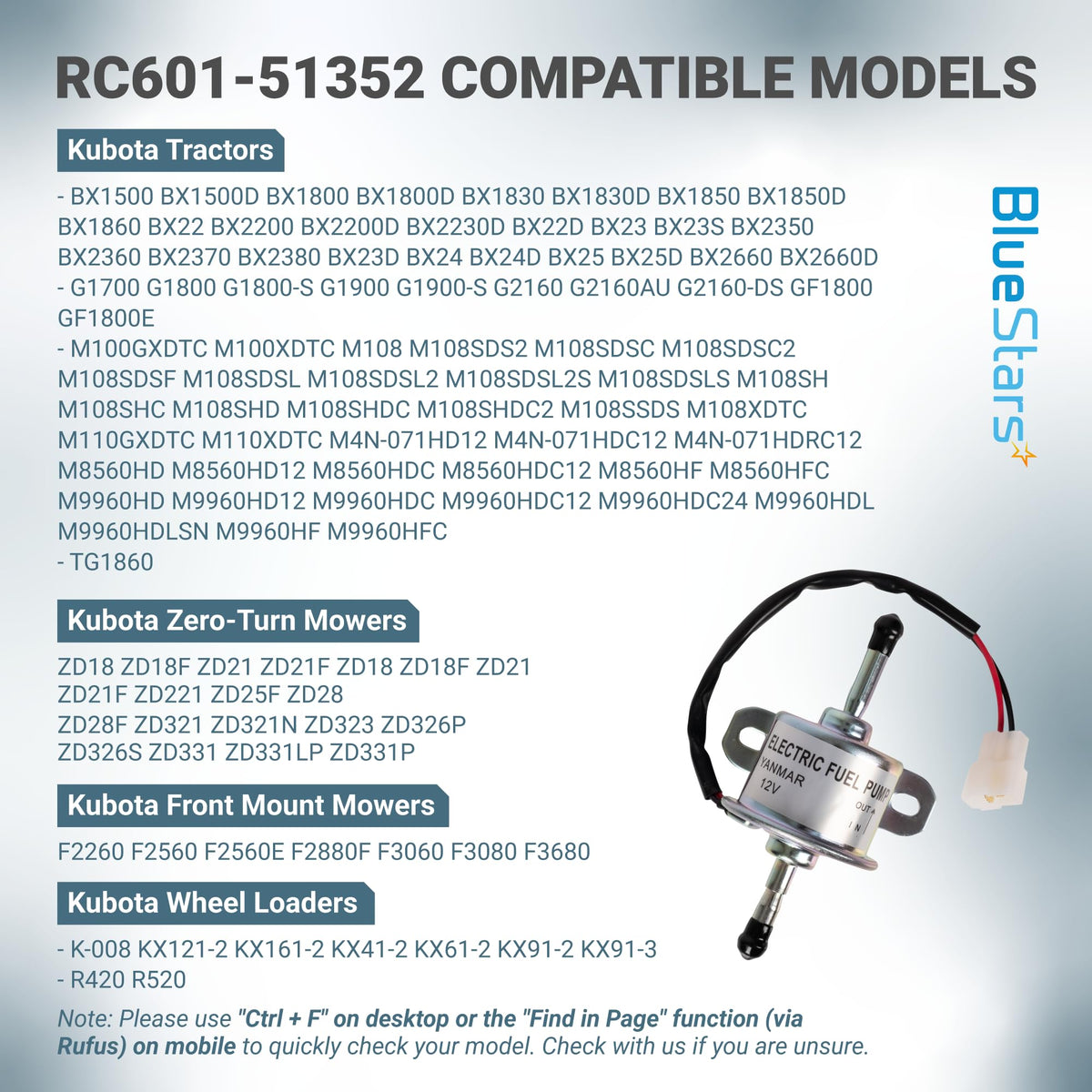 BlueStars pump side profile highlighting alloy metal body for long life