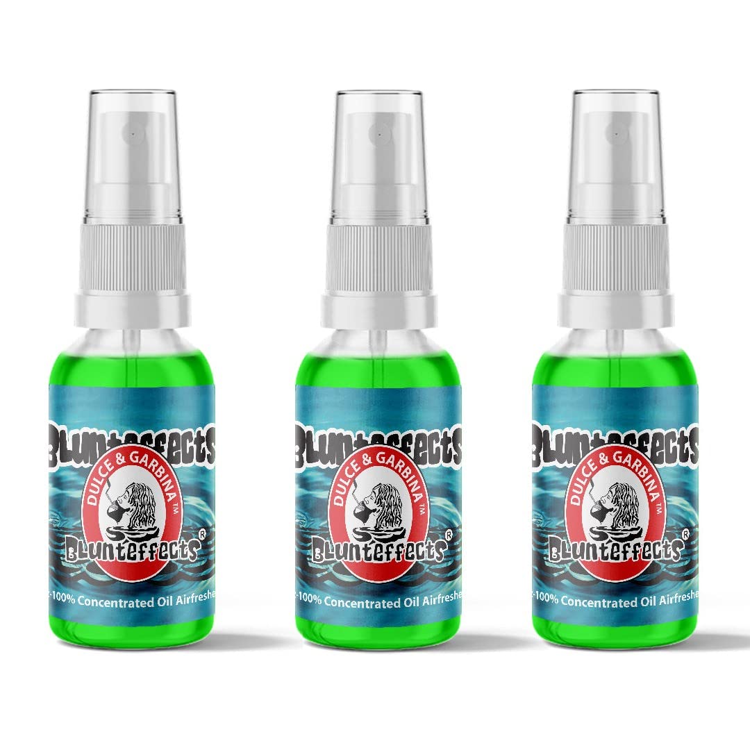 Blunteffects front packaging showing three scent options and clear labeling benefit: quick freshening