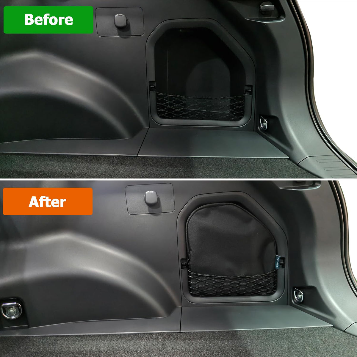 BLWANDE close-up of high-density foam edge reducing trunk-side noise benefit