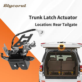 Blycorul actuator installed on trunk latch showing restored operation benefit