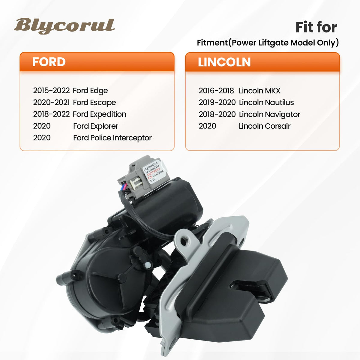 Blycorul connector side view displaying 4+5 pin plug for easy OEM connection